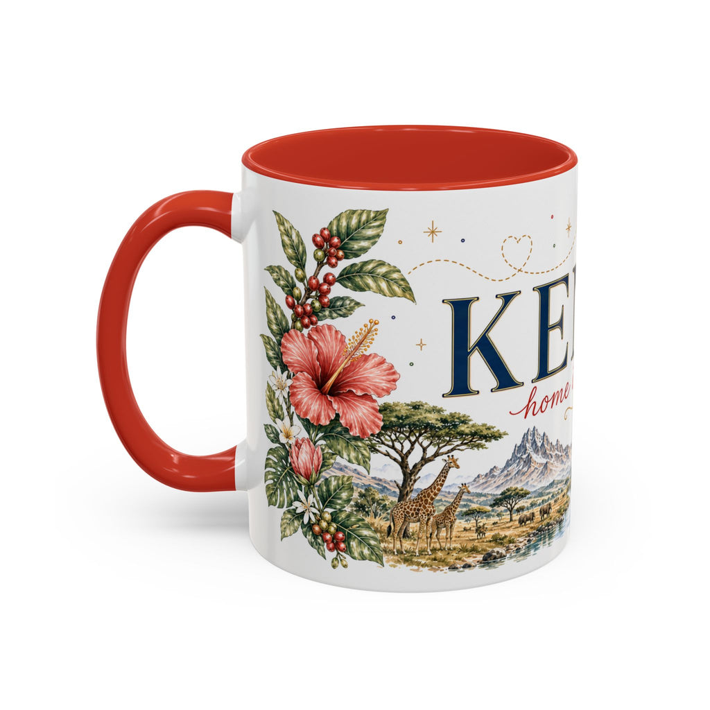 Kenya Home Country Mug | Moving Away Gift | Long Distance Friendship | 11 oz 15 oz Accent Mug
