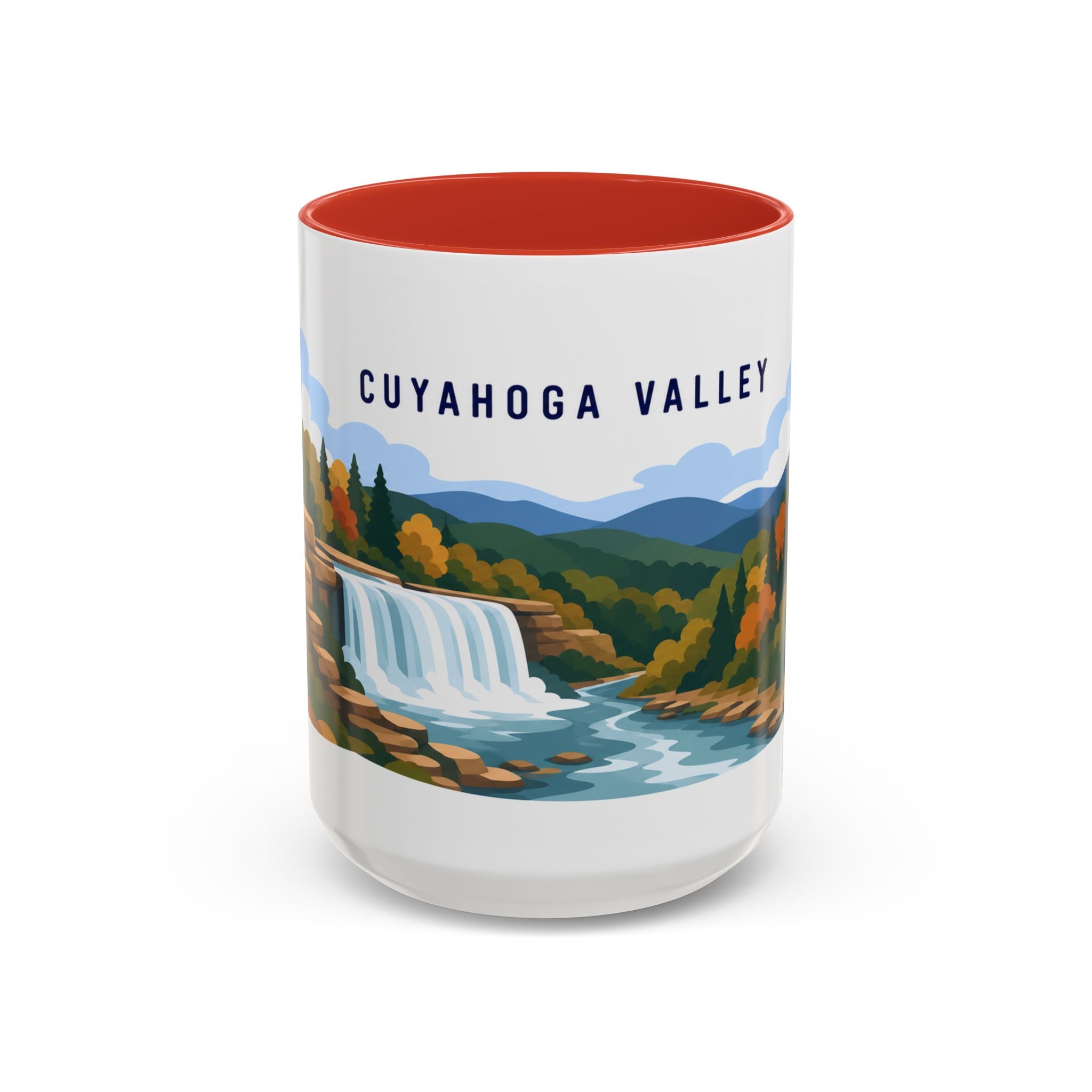 Cuyahoga Valley National Park Coffee Mug | Solid Color Block Park Souvenir | 11oz 15oz Accent Mug
