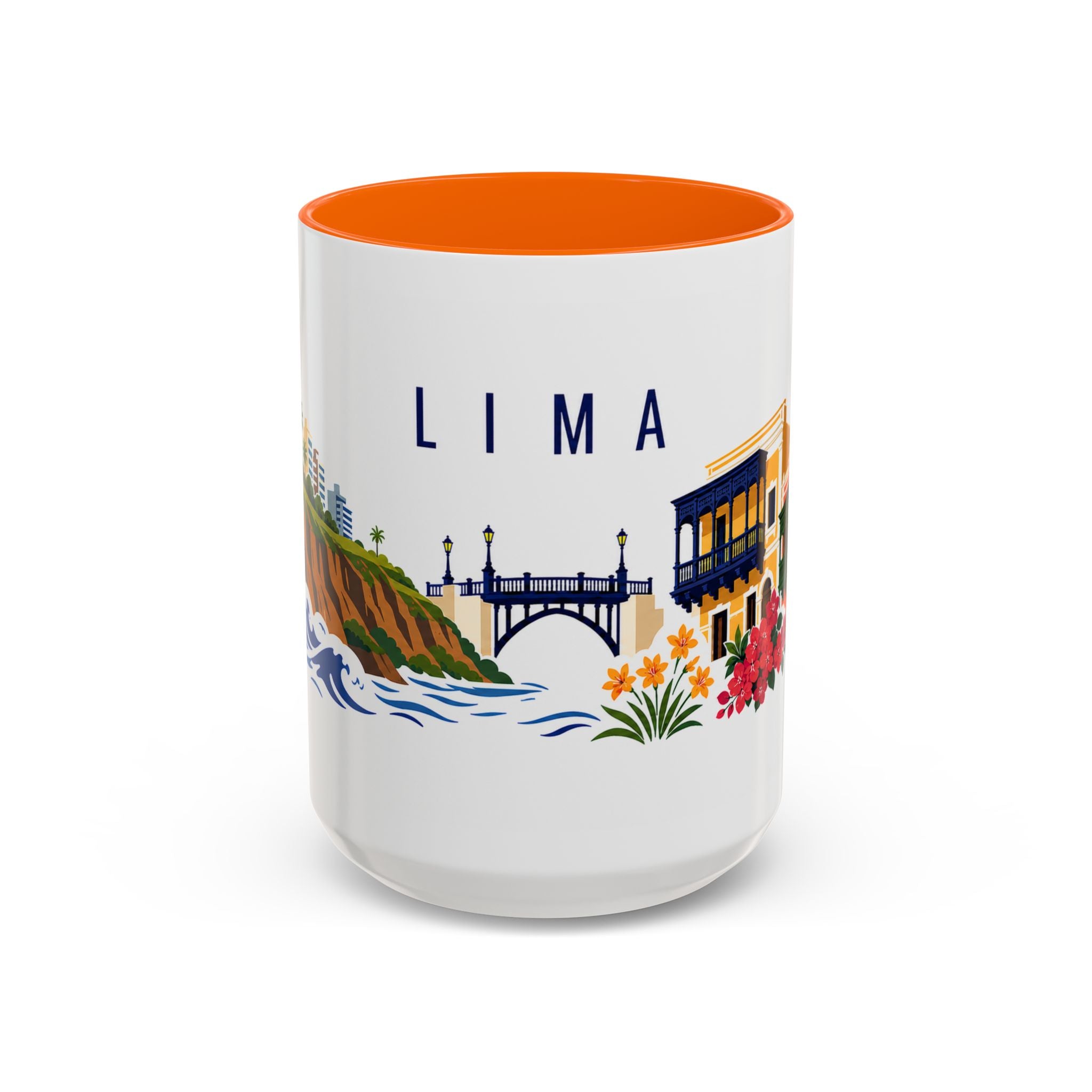 Lima Coffee Mug | Peru Travel Souvenir | Porcelain Decal City Gift | 11oz 15oz Accent Mug