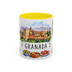 Granada Illustrated Travel Mug | City Souvenir Accent Coffee Mug | 11oz 15oz Ceramic Cup
