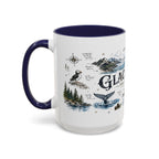 Glacier Bay National Park Coffee Mug | Alaska Wilderness Kayaking Gift | Accent Color Ceramic 11oz 15oz