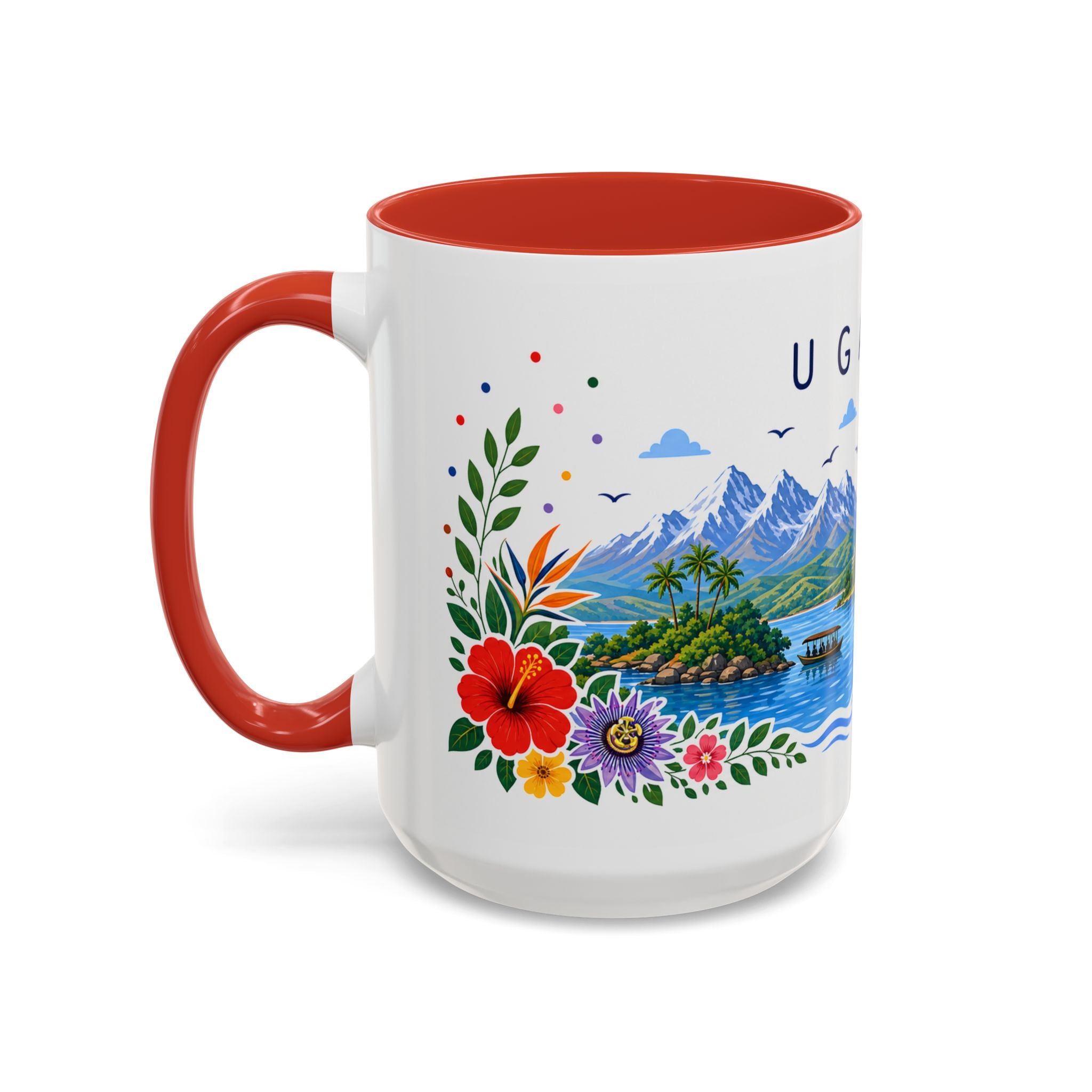 Uganda Coffee Mug | Travel Souvenir Accent Mug | Place Gift Ceramic Cup 11oz 15oz