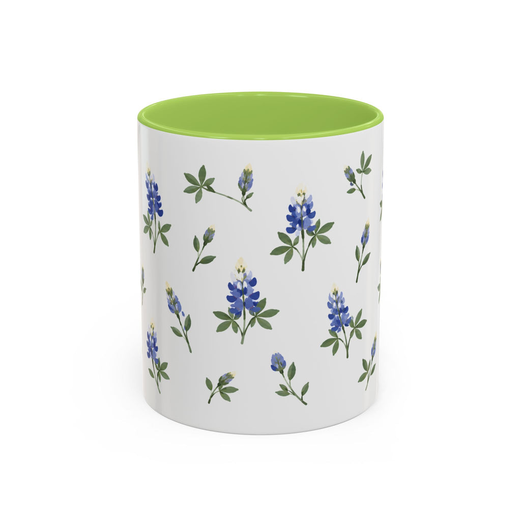 Texas Bluebonnet Mug, State Flower Floral Coffee Cup, 11oz Botanical Gift