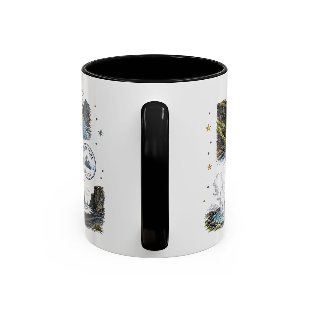 Iceland Ring Road Coffee Mug | Travel Destination Souvenir Gift | Accent Color Ceramic 11oz 15oz