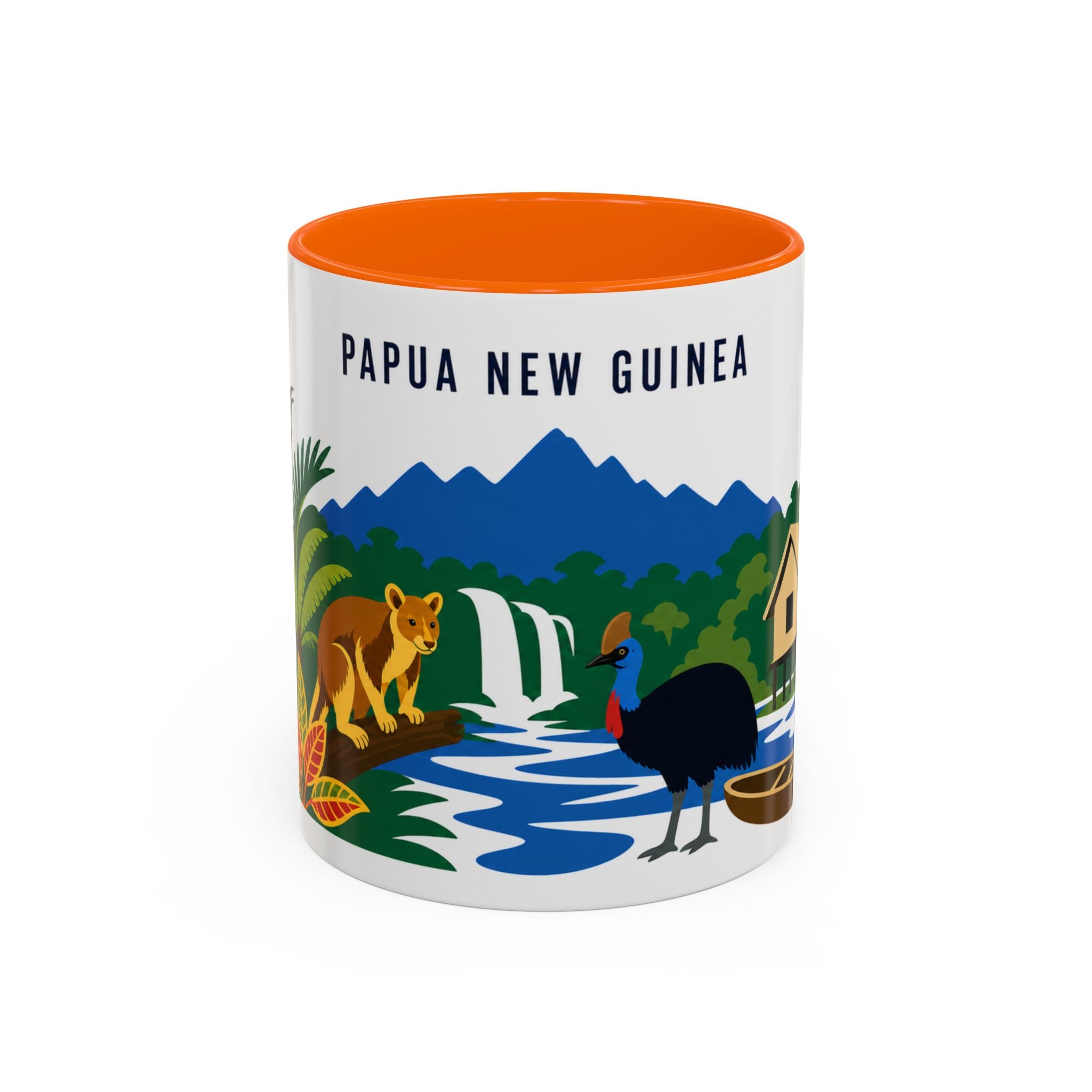 Papua New Guinea Coffee Mug | Travel Souvenir Accent Mug | Country Gift Ceramic Cup 11oz 15oz