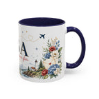 USA Home Country Mug | Moving Away Gift | Long Distance Friendship | 11 oz 15 oz Accent Mug