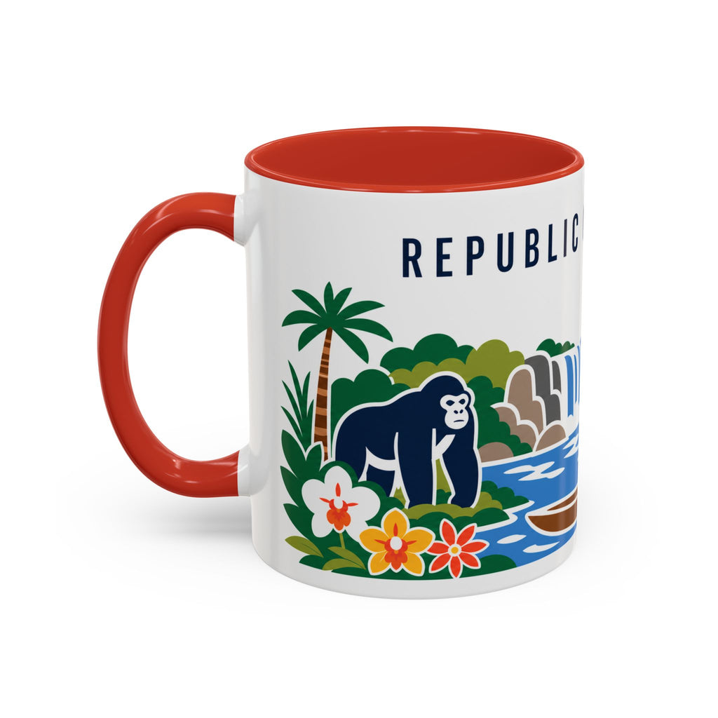 Republic of the Congo Coffee Mug | Travel Souvenir Accent Mug | Country Gift Ceramic Cup 11oz 15oz