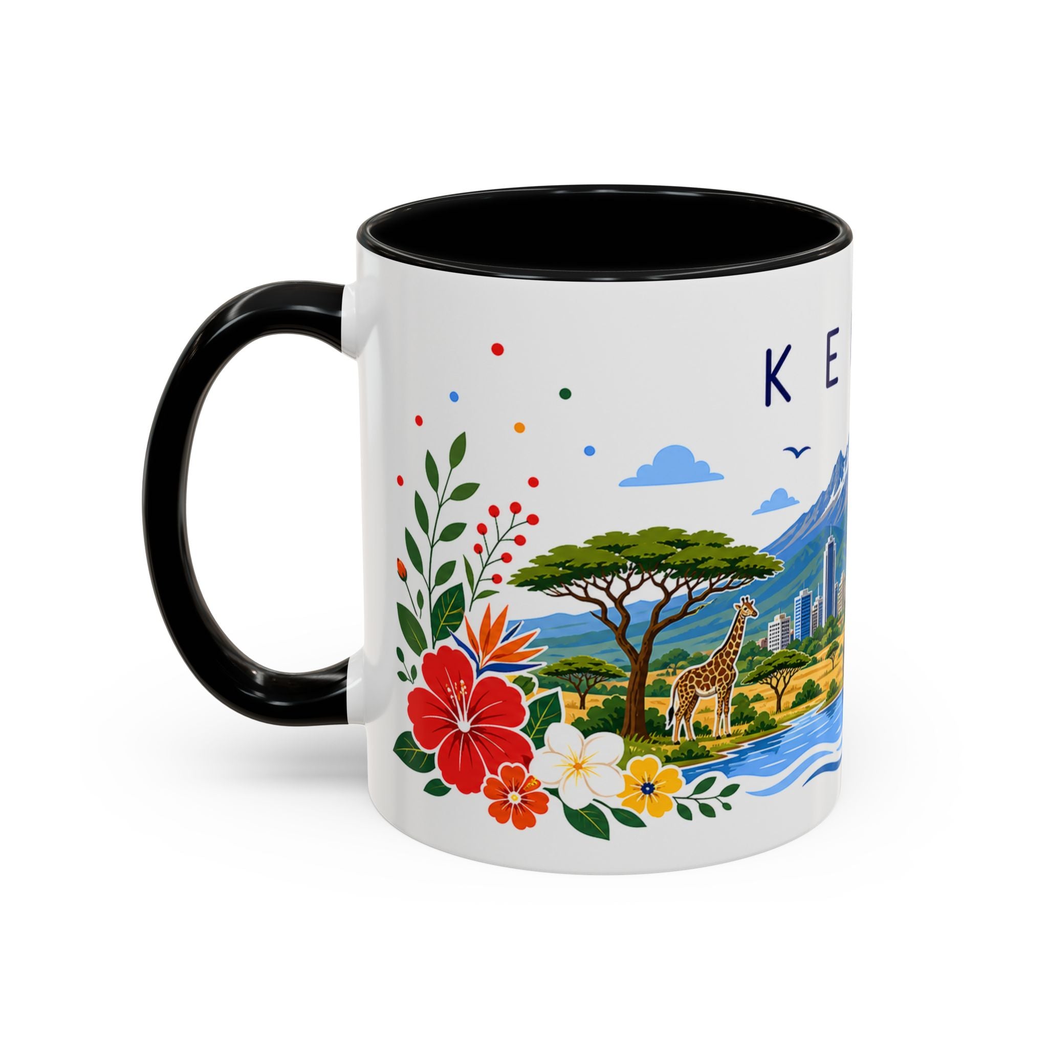 Kenya Coffee Mug | Travel Souvenir Accent Mug | Place Gift Ceramic Cup 11oz 15oz