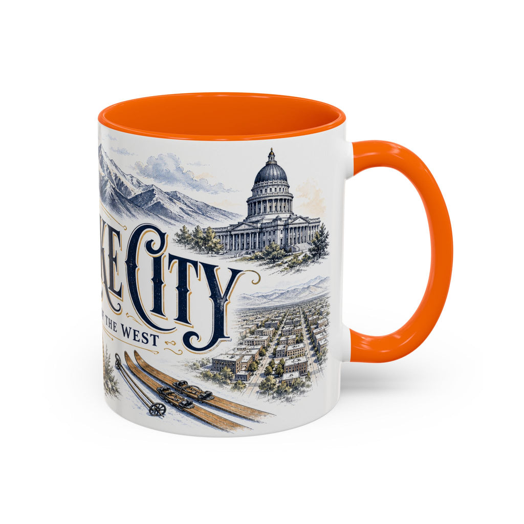 Salt Lake City Coffee Mug | United States Travel Souvenir | Vintage Illustrated City Gift | 11 oz 15 oz Accent Mug