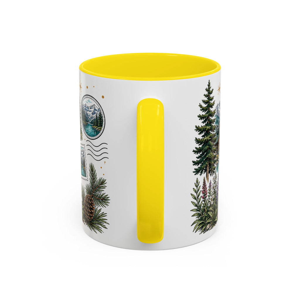 Banff Lake Louise Coffee Mug | Travel Destination Souvenir Gift | Accent Color Ceramic 11oz 15oz