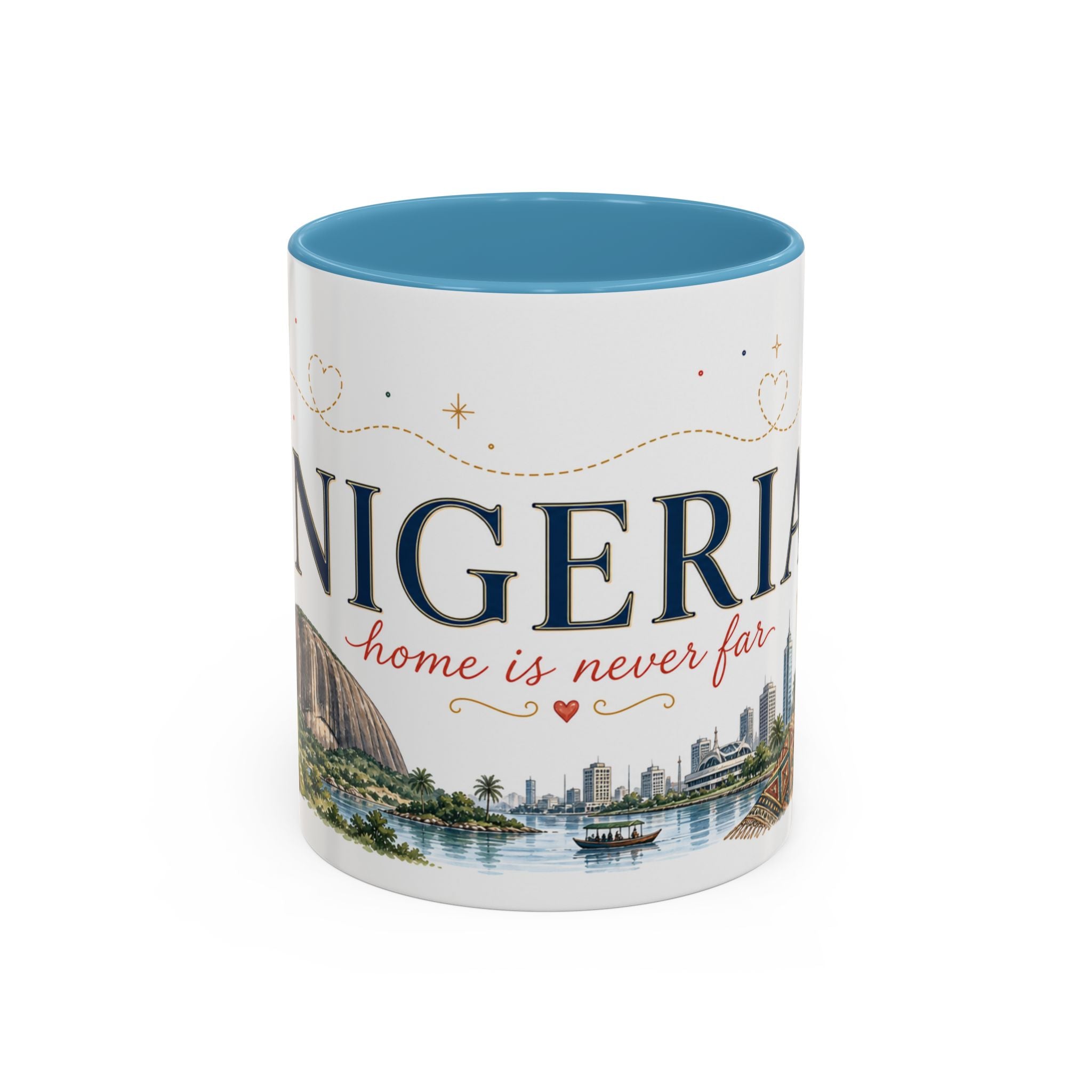 Nigeria Home Country Mug | Moving Away Gift | Long Distance Friendship | 11 oz 15 oz Accent Mug