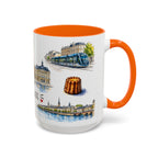 Bordeaux Illustrated Travel Mug | City Souvenir Accent Coffee Mug | 11oz 15oz Ceramic Cup