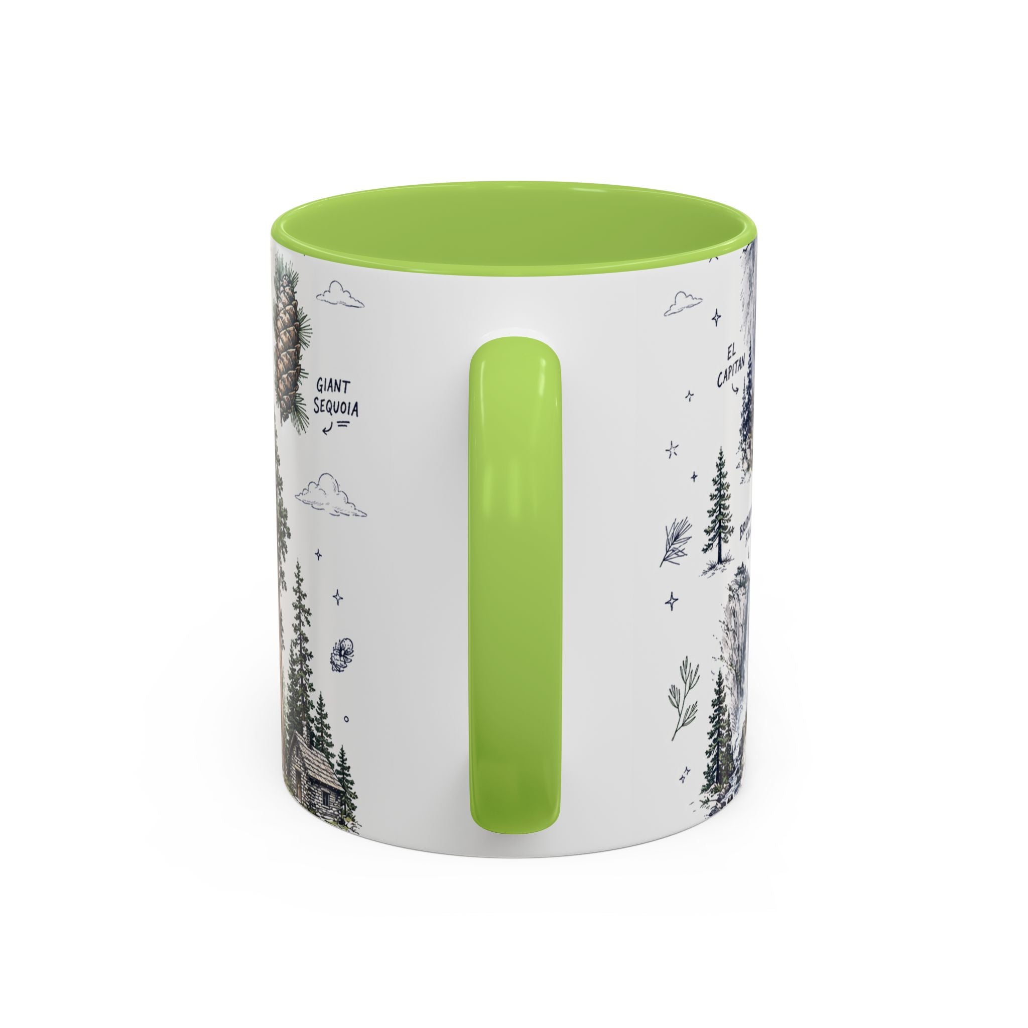 Yosemite National Park Coffee Mug | Hiking Camping Nature Gift | Accent Color Ceramic 11oz 15oz