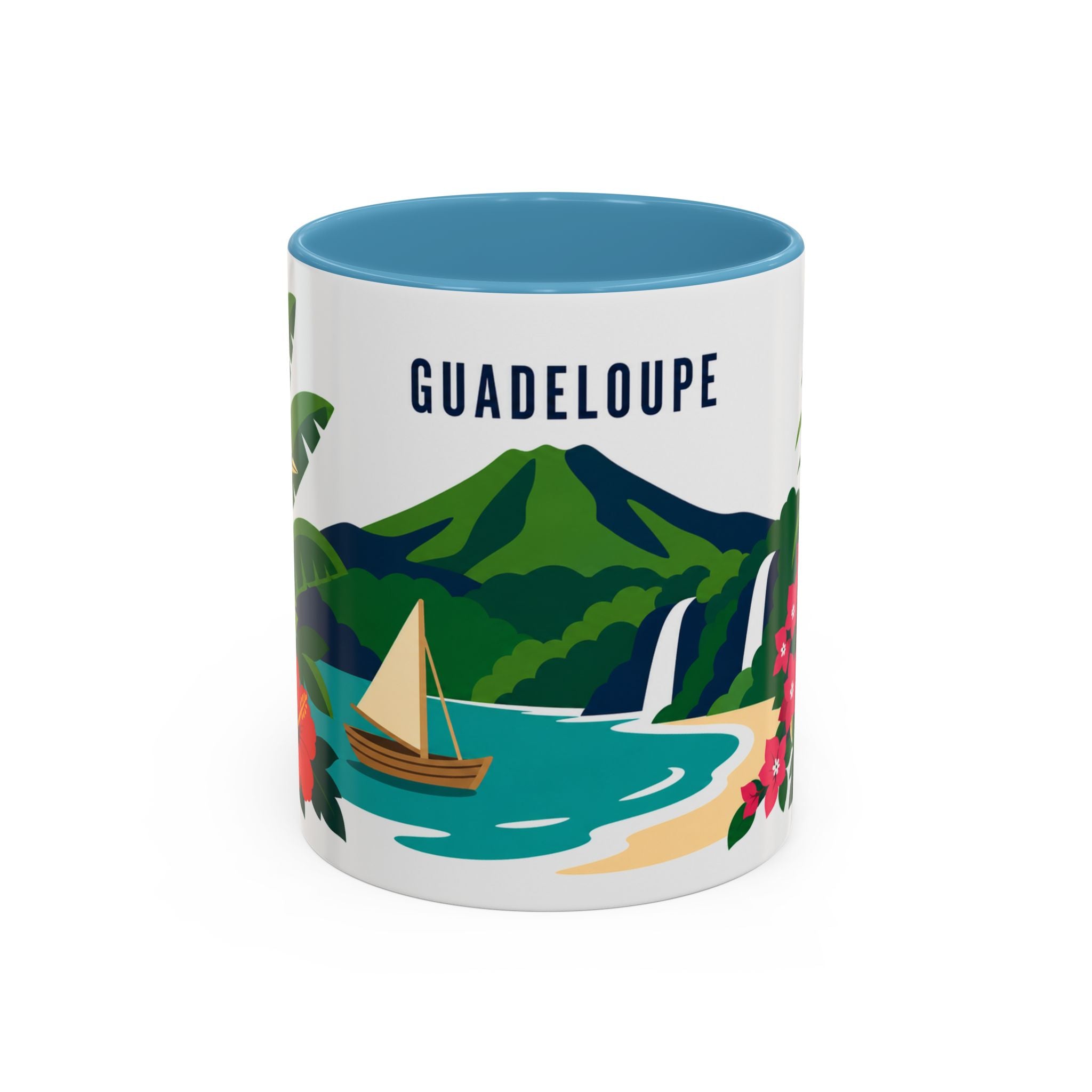 Guadeloupe Coffee Mug | Travel Souvenir Accent Mug | Country Gift Ceramic Cup 11oz 15oz