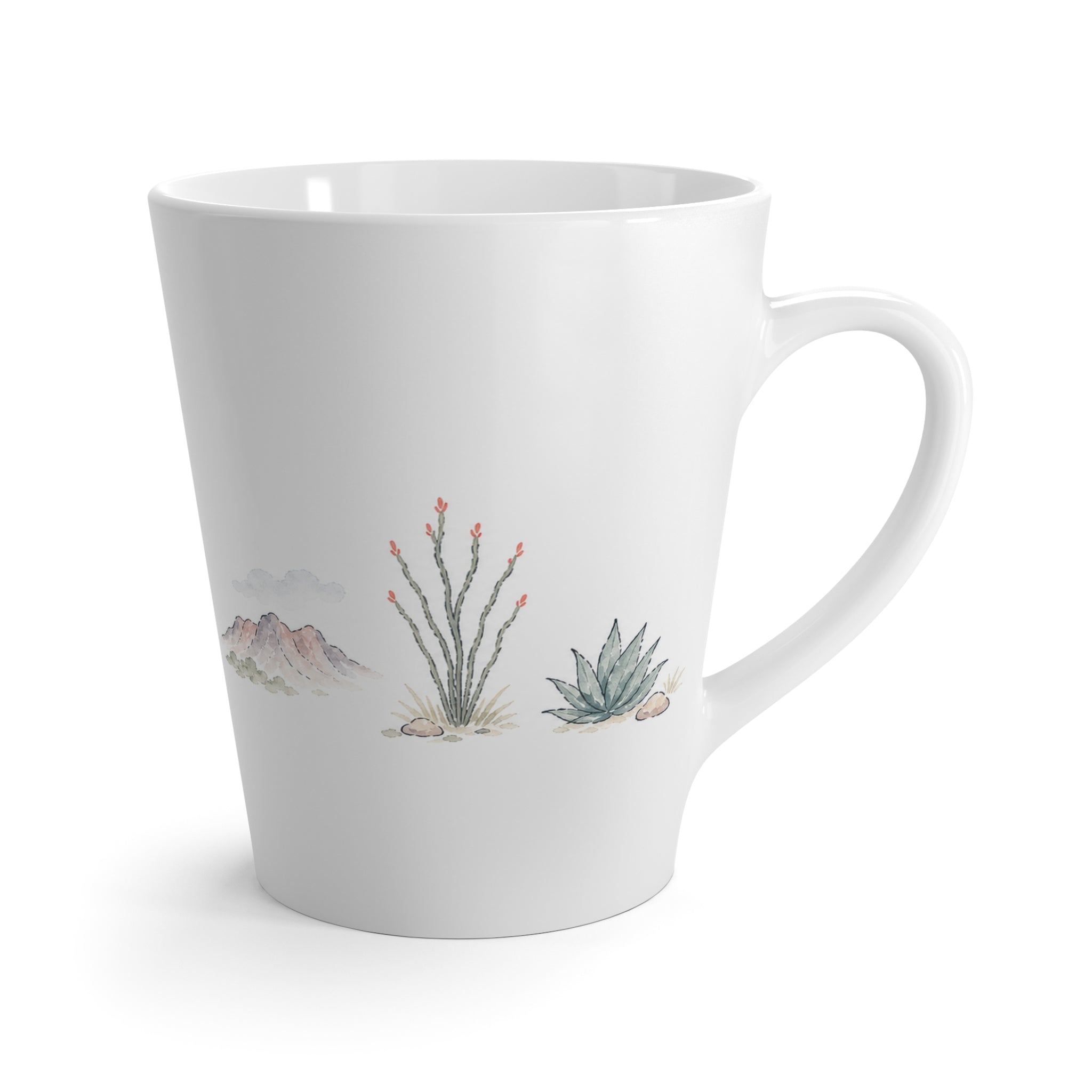Big Bend National Park Latte Mug | Pastel Watercolor Nature Coffee Cup | 12 oz Travel Souvenir Gift