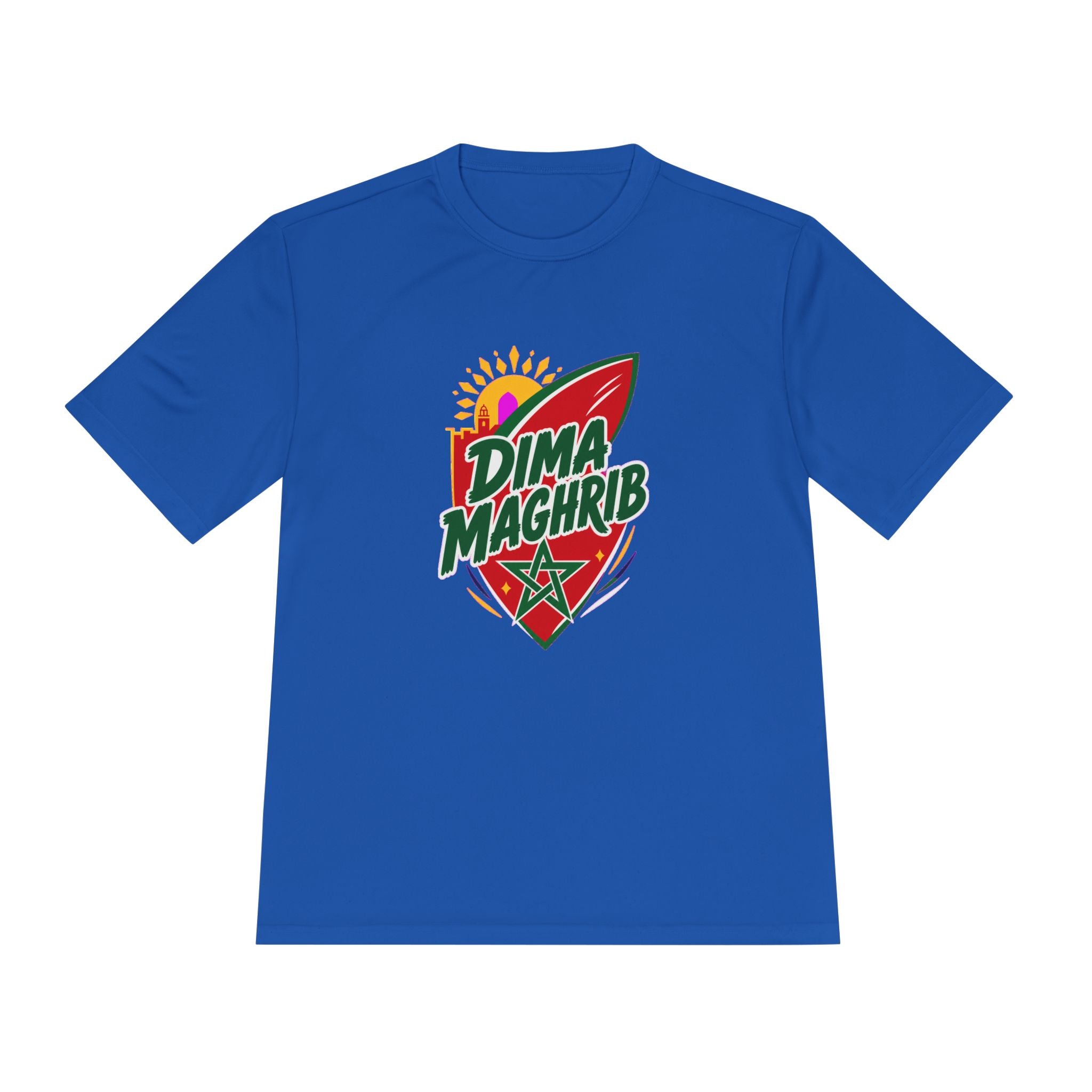 Morocco Dima Maghrib Soccer Fan Tee, Moisture-Wicking Sport Shirt