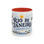Rio de Janeiro Coffee Mug | Brazil Souvenir Travel Gift | Accent Color Ceramic 11oz 15oz