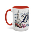 Zhuhai Coffee Mug | China Travel Souvenir | Vintage Illustrated City Gift | 11 oz 15 oz Accent Mug