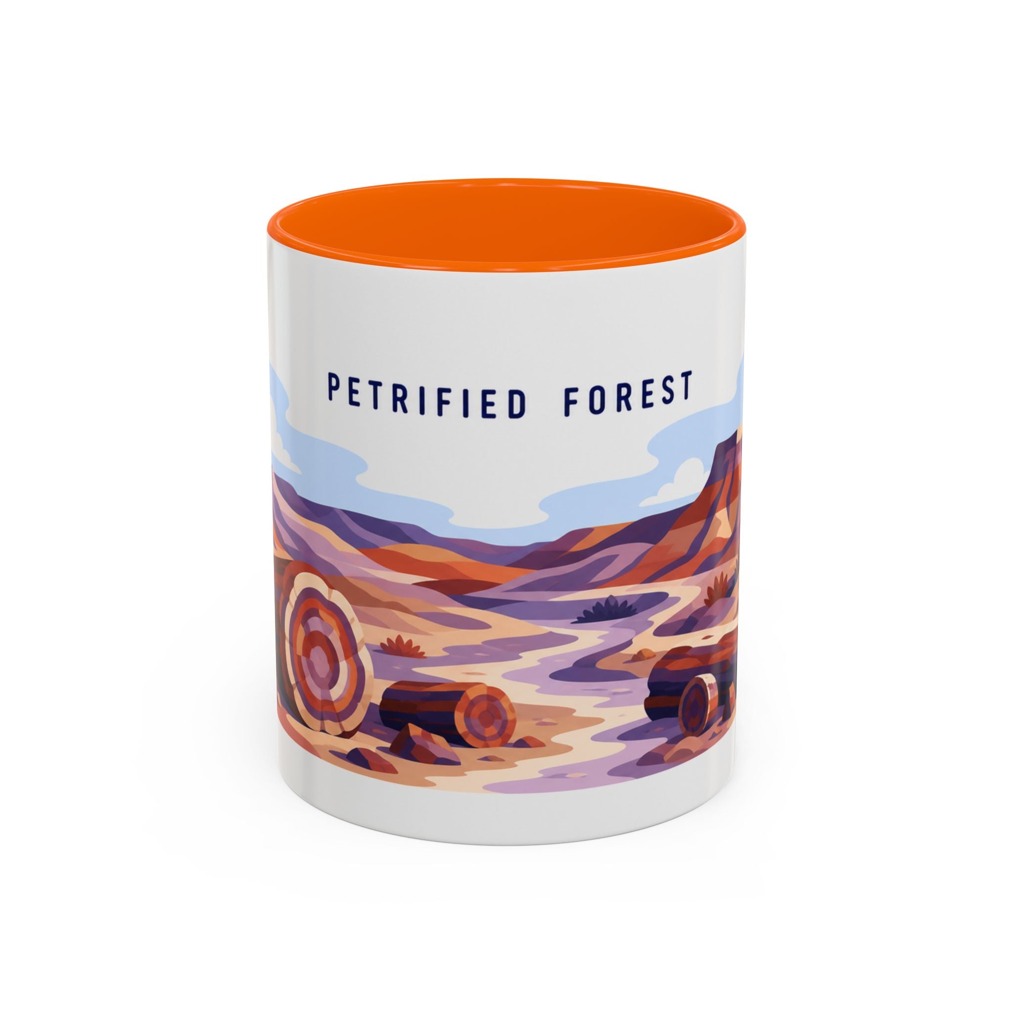 Petrified Forest National Park Coffee Mug | Solid Color Block Park Souvenir | 11oz 15oz Accent Mug