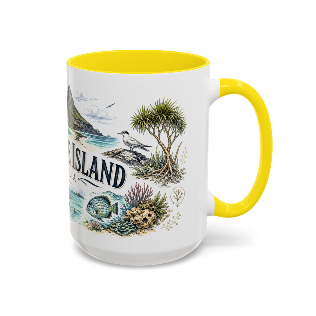 Lord Howe Island Mug, Australia Travel Souvenir, Bucket List Gift, Accent Ceramic Coffee Mug 11oz 15oz