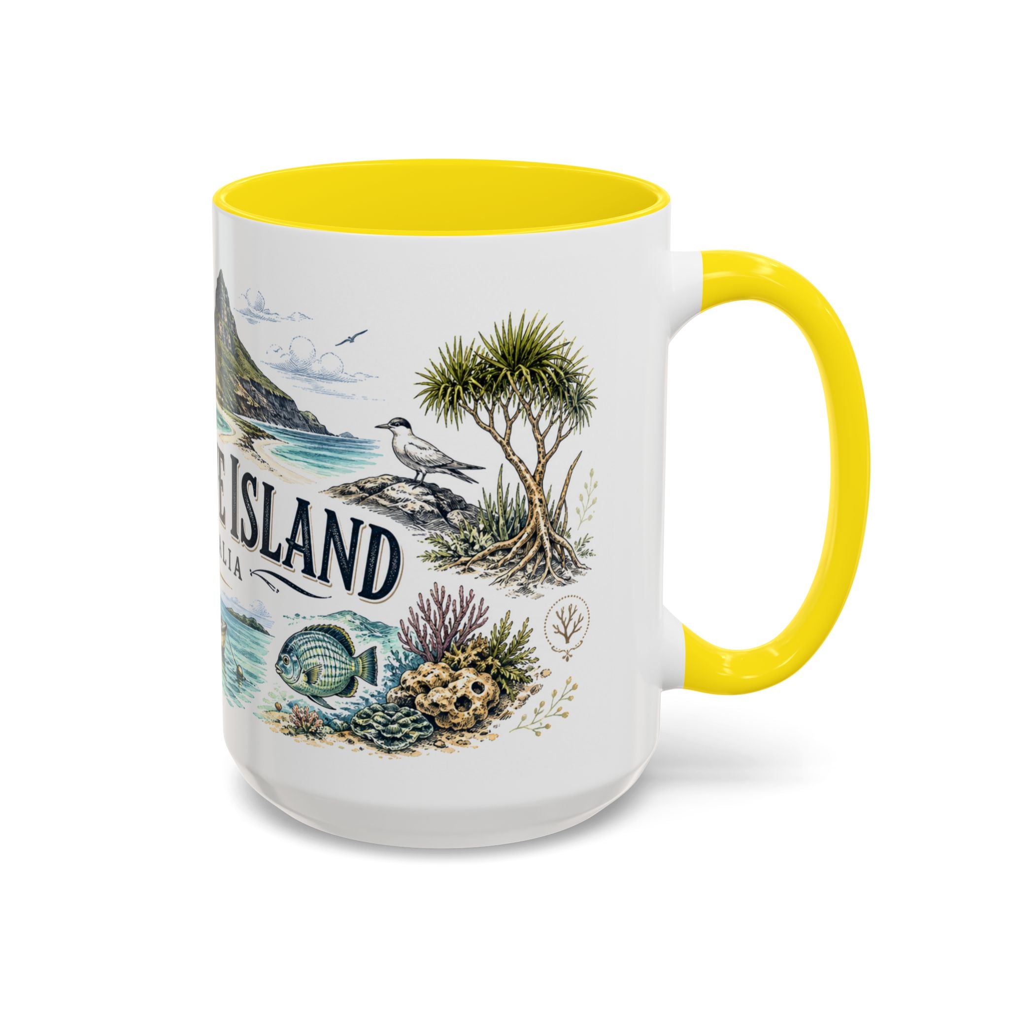 Lord Howe Island Mug, Australia Travel Souvenir, Bucket List Gift, Accent Ceramic Coffee Mug 11oz 15oz