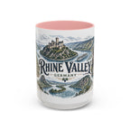 Rhine Valley Mug, Germany Travel Souvenir, Bucket List Gift, Accent Ceramic Coffee Mug 11oz 15oz