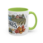 Finger Lakes Mug, New York Travel Souvenir, Bucket List Gift, Accent Ceramic Coffee Mug 11oz 15oz