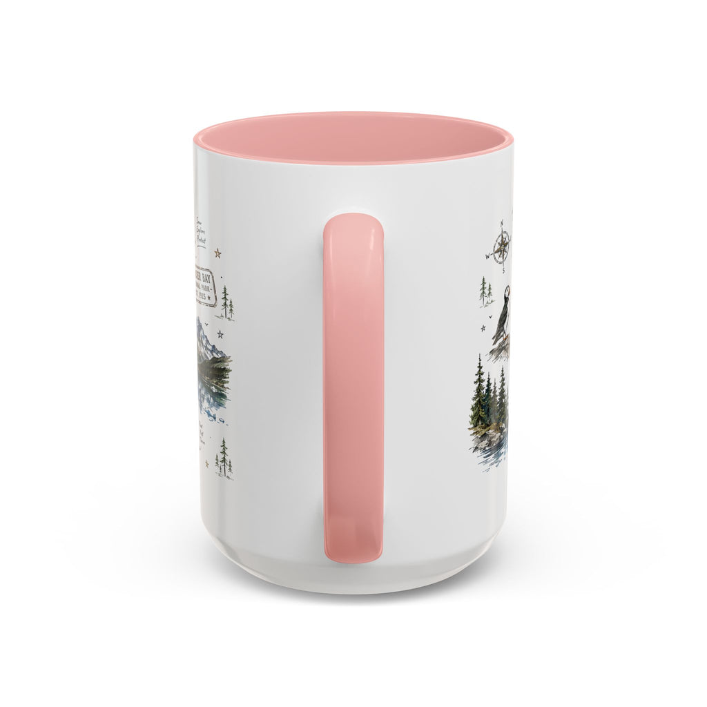 Glacier Bay National Park Coffee Mug | Alaska Wilderness Kayaking Gift | Accent Color Ceramic 11oz 15oz