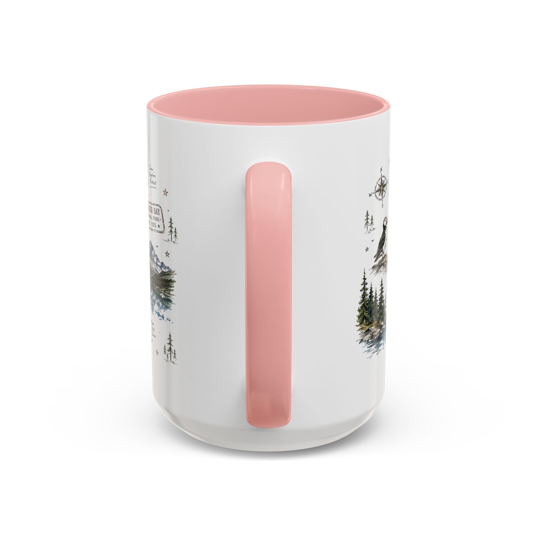 Glacier Bay National Park Coffee Mug | Alaska Wilderness Kayaking Gift | Accent Color Ceramic 11oz 15oz