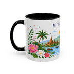 Myanmar Coffee Mug | Travel Souvenir Accent Mug | Place Gift Ceramic Cup 11oz 15oz