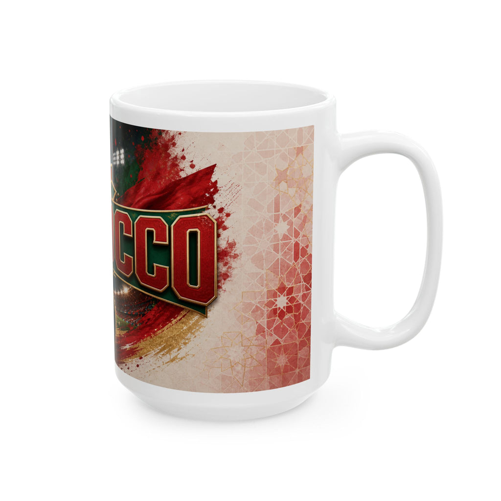 Morocco Soccer Spirit Coffee Mug | Soccer Fan Gift | Ceramic 11oz 15oz Match Day Cup