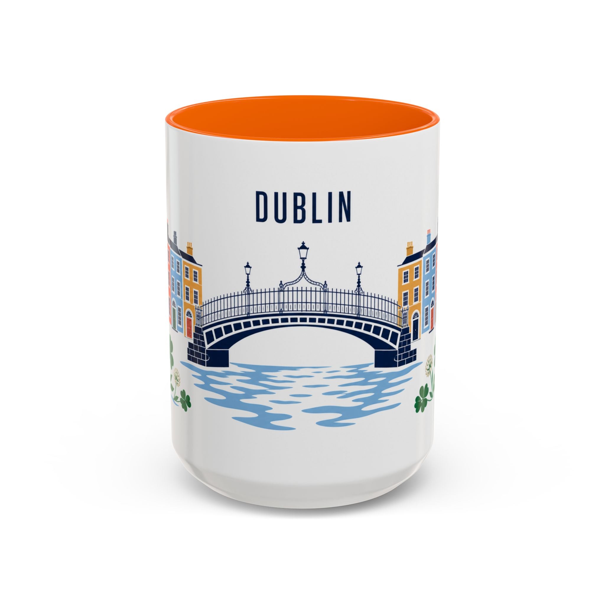 Dublin Coffee Mug | Ireland Travel Souvenir | Porcelain Decal City Gift | 11oz 15oz Accent Mug