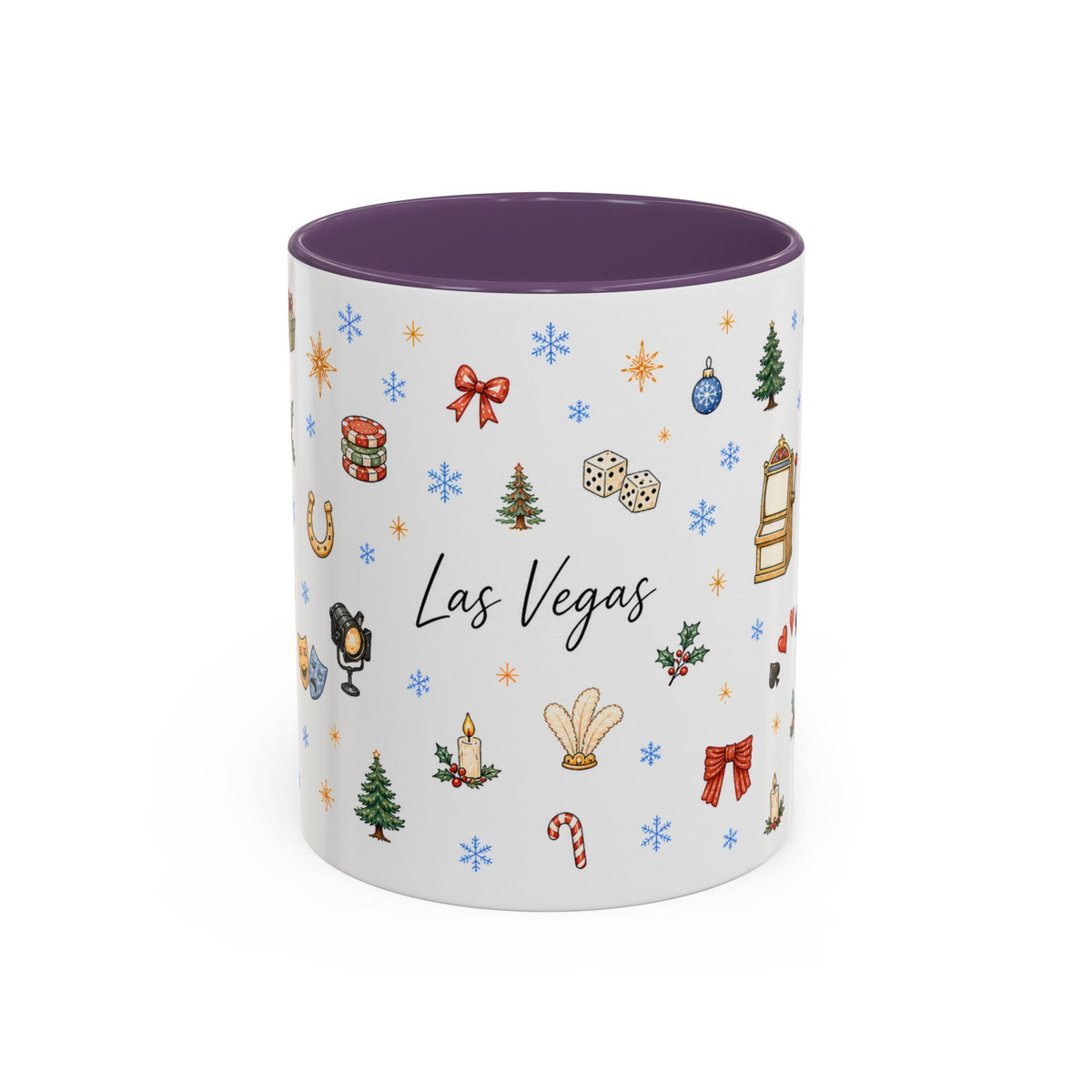 Las Vegas Christmas Mug | Watercolor City Souvenir, Travel Memories (11oz, 15oz)