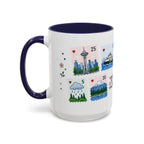 Seattle Coffee Mug | Postage Stamp Collage Mug | Travel Souvenir Accent Cup 11oz 15oz