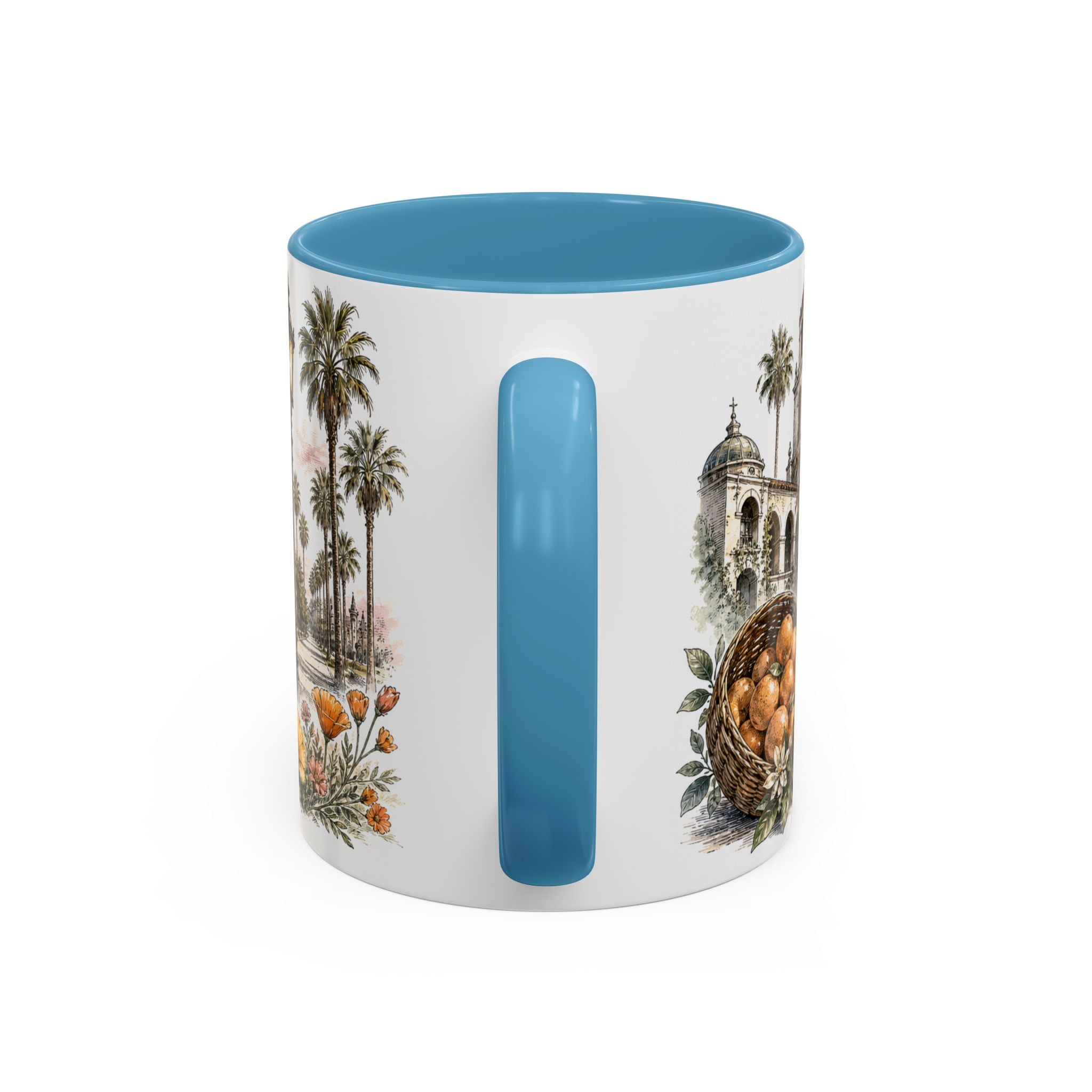Riverside Coffee Mug | United States Travel Souvenir | Vintage Illustrated City Gift | 11 oz 15 oz Accent Mug