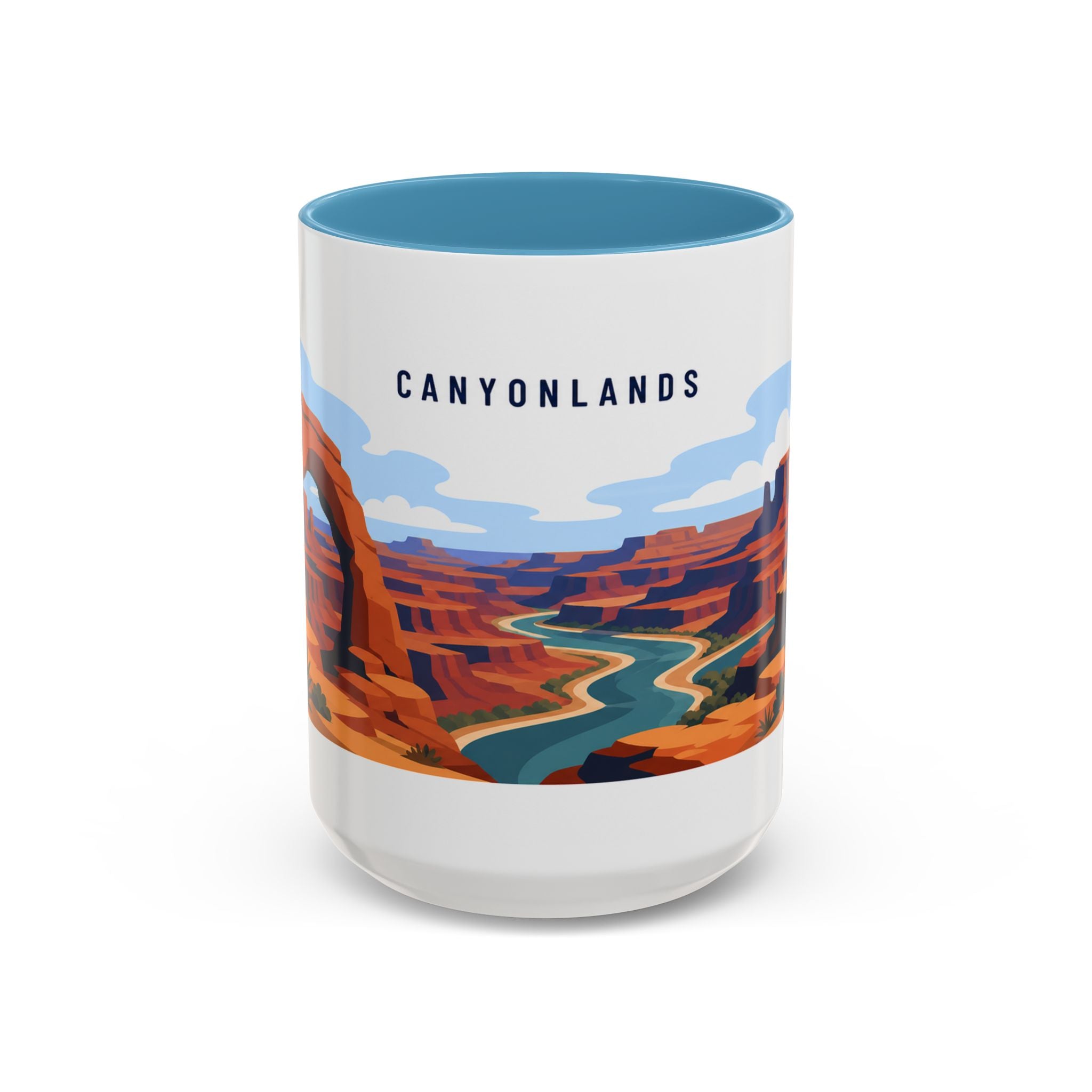Canyonlands National Park Coffee Mug | Solid Color Block Park Souvenir | 11oz 15oz Accent Mug