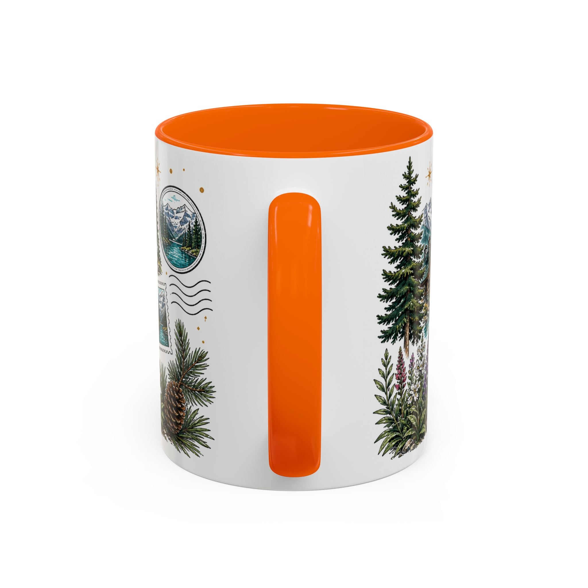 Banff Lake Louise Coffee Mug | Travel Destination Souvenir Gift | Accent Color Ceramic 11oz 15oz