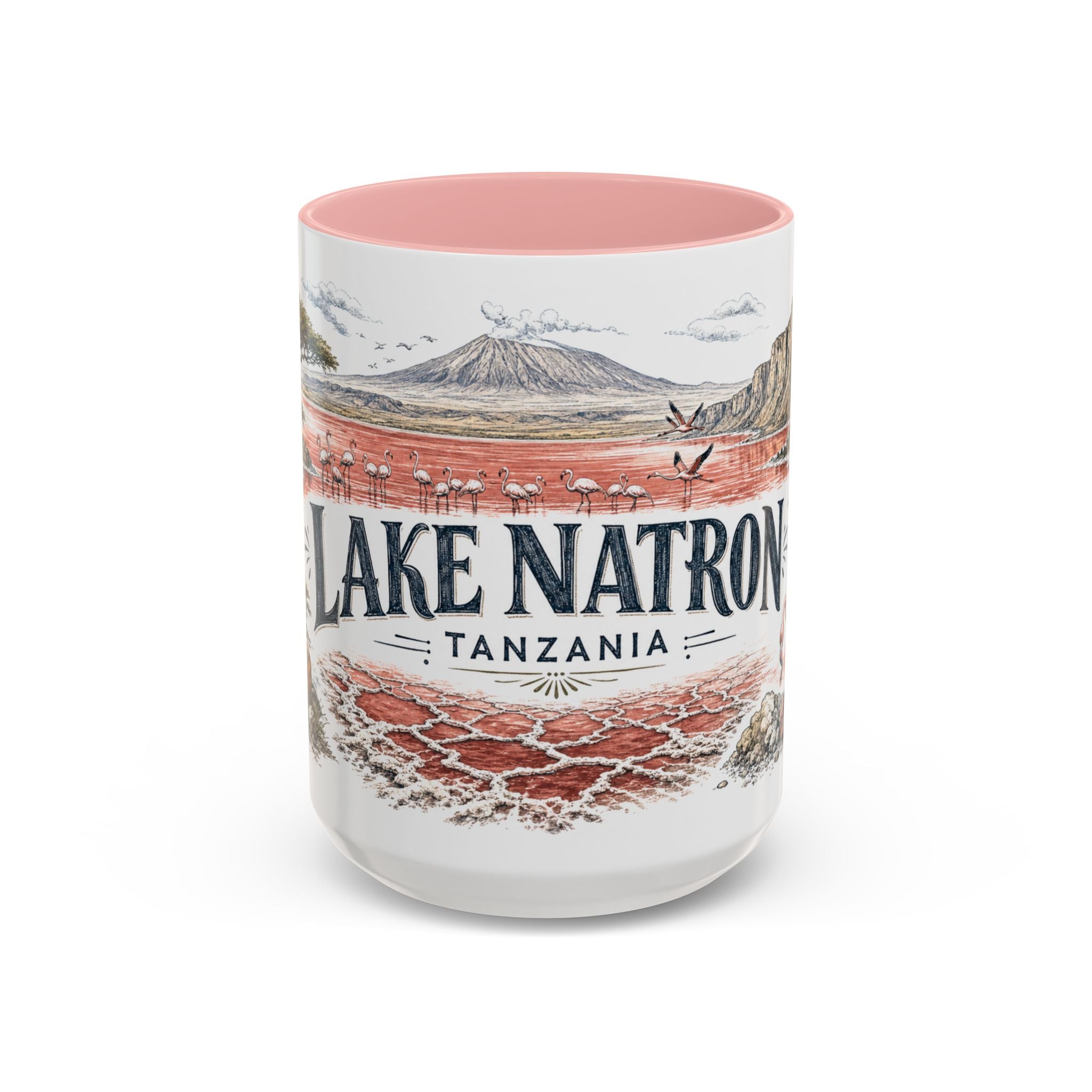 Lake Natron Mug, Tanzania Travel Souvenir, Bucket List Gift, Accent Ceramic Coffee Mug 11oz 15oz