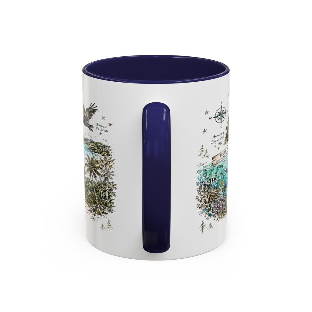 Virgin Islands National Park Coffee Mug | Caribbean Beach Snorkeling Reef Gift | Accent Color Ceramic 11oz 15oz