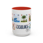 Casablanca Coffee Mug | Postage Stamp Collage Mug | Travel Souvenir Accent Cup 11oz 15oz