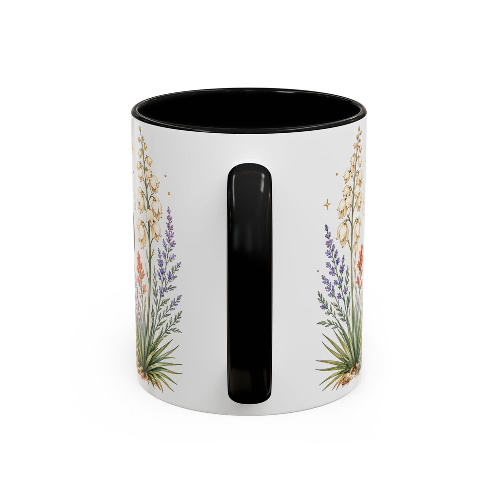 New Mexico State Map Mug | Desert Scenery, Yucca Flower Accent Coffee Cup