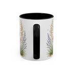 New Mexico State Map Mug | Desert Scenery, Yucca Flower Accent Coffee Cup