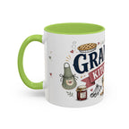 Grandma's Kitchen Hugs Coffee Mug | Gift From Grandkids | Accent Color Ceramic 11oz 15oz