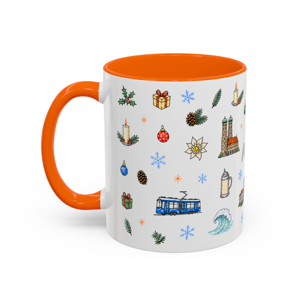 Munich Christmas Mug | Watercolor City Souvenir, Travel Gift (11oz/15oz)