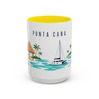 Punta Cana Coffee Mug | Dominican Republic Travel Souvenir | Porcelain Decal City Gift | 11oz 15oz Accent Mug