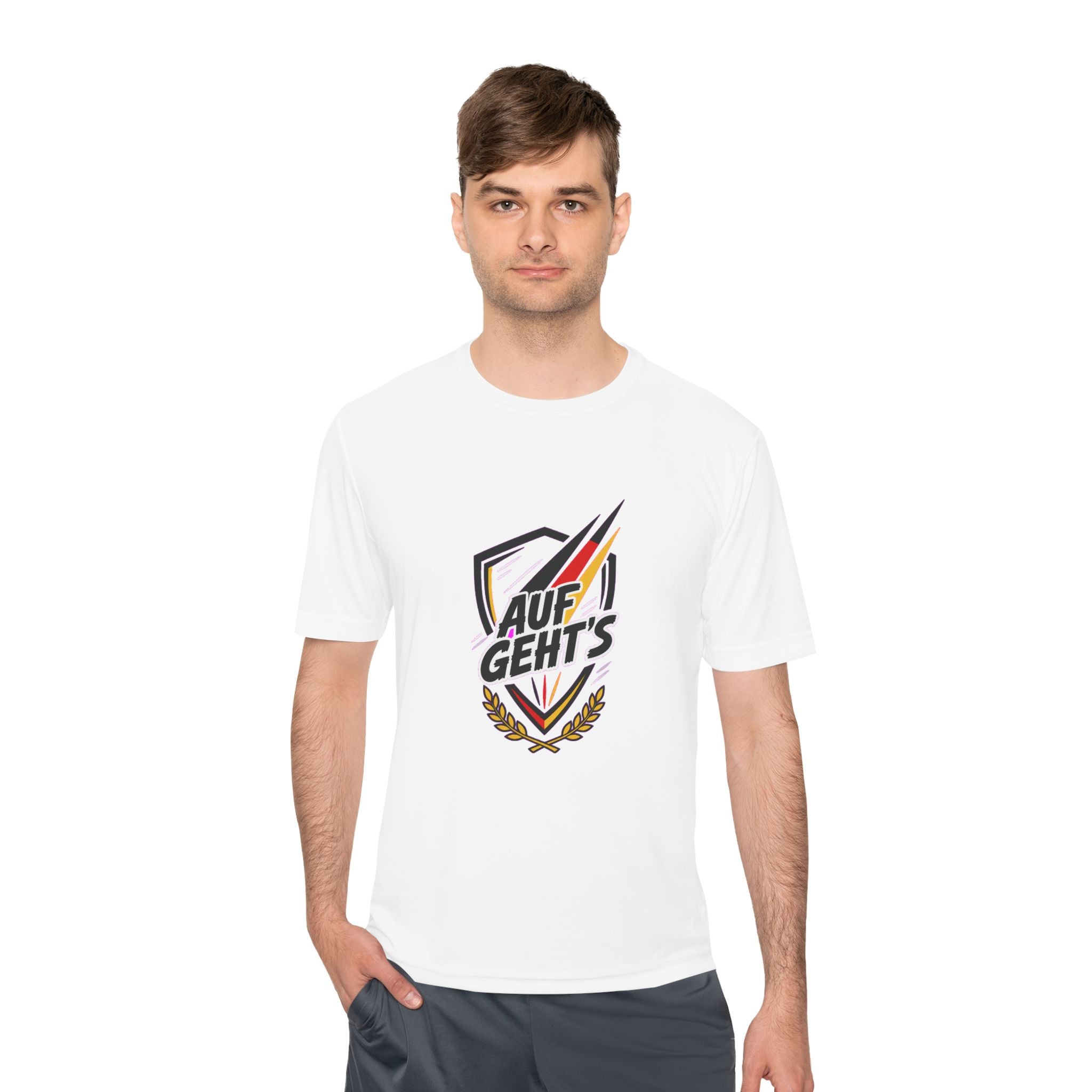 Germany Soccer T Shirt, Auf Geht'S Tee, World Football Fan Shirt, Moisture Wicking Sport Tee