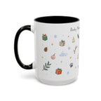 Rocky Mountain National Park Christmas Mug | Watercolor Travel Souvenir | Holiday Gift | Accent Ceramic Coffee Cup 11oz 15oz