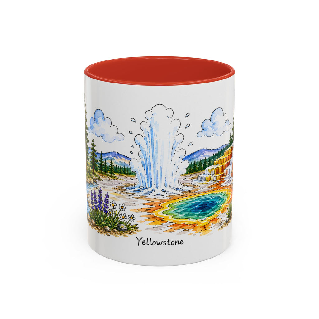 Yellowstone National Park Mug | US Travel Souvenir Accent Coffee Mug | 11oz 15oz Ceramic Cup
