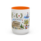 Athens Travel Mug | European City Souvenir Accent Coffee Mug | 11oz 15oz Ceramic Cup