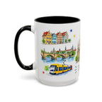 Dresden Illustrated Travel Mug | City Souvenir Accent Coffee Mug | 11oz 15oz Ceramic Cup